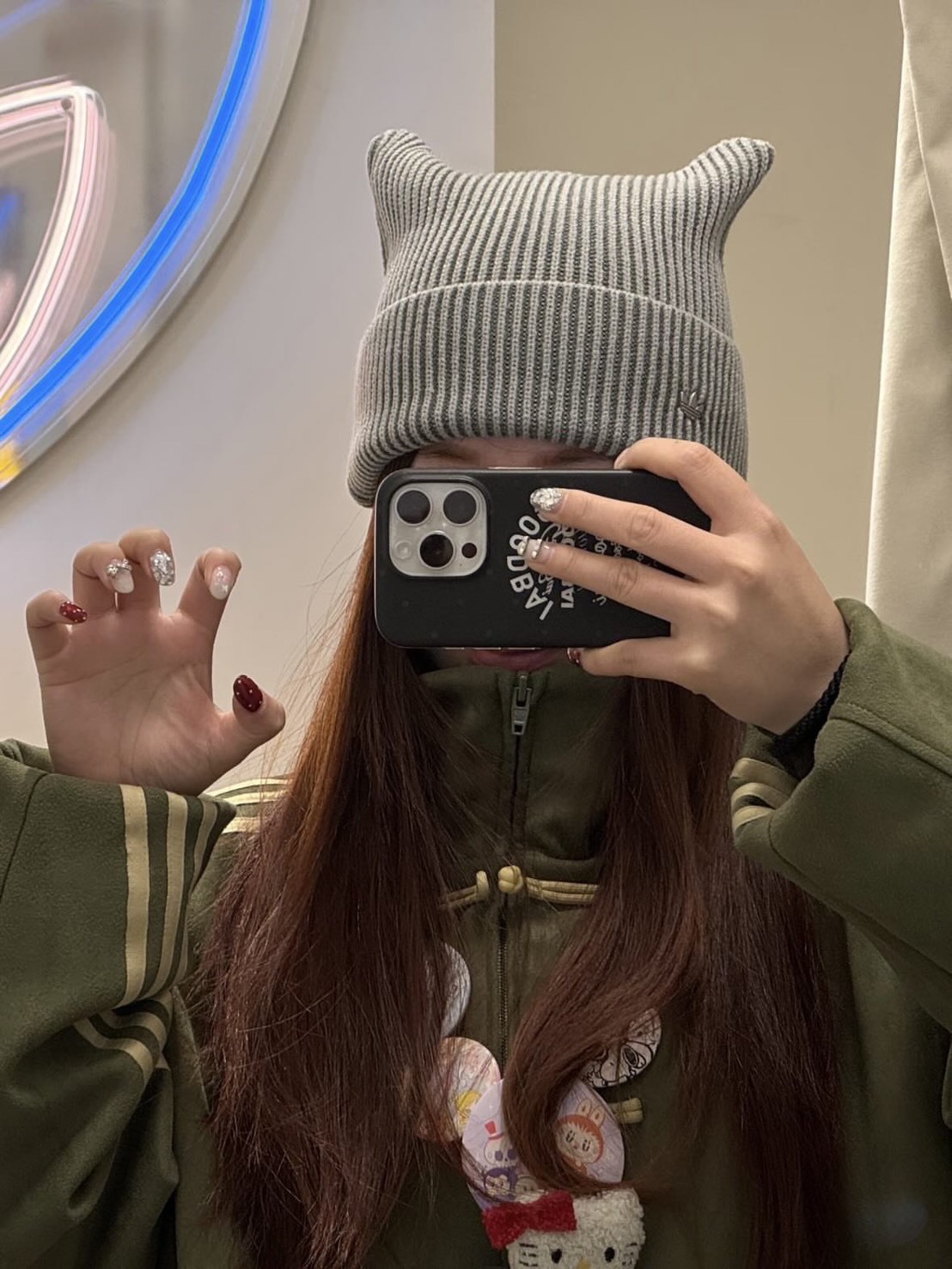 【OWN】Adidas Originals 貓耳帽 針織 編織 毛線帽 國外限定 柔暖 小標 金屬 三葉草 男女