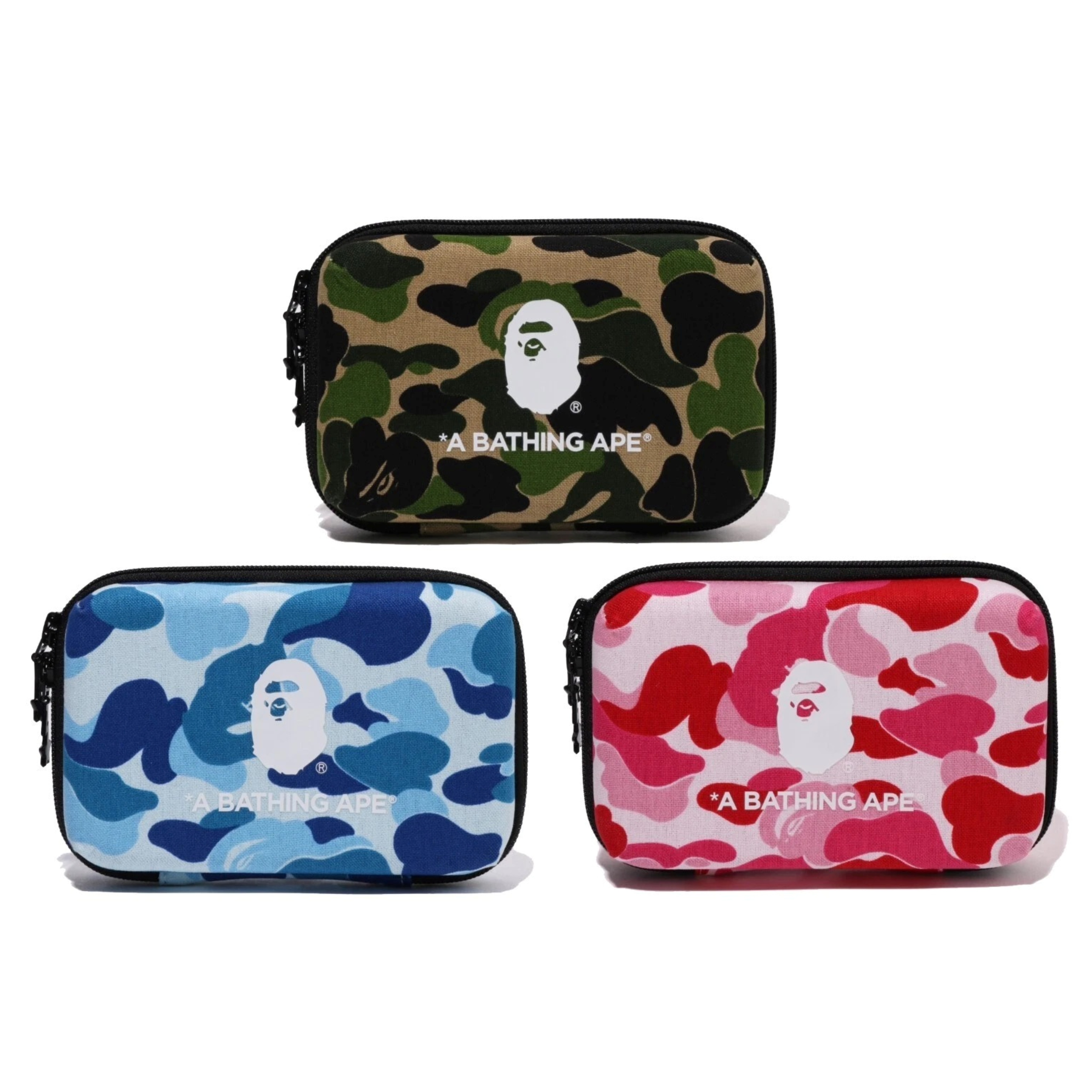 2025AW BAPE ABC CAMO MOBILE STORAGE POUCH 電器 硬殼 收納包 現貨 1K30190008