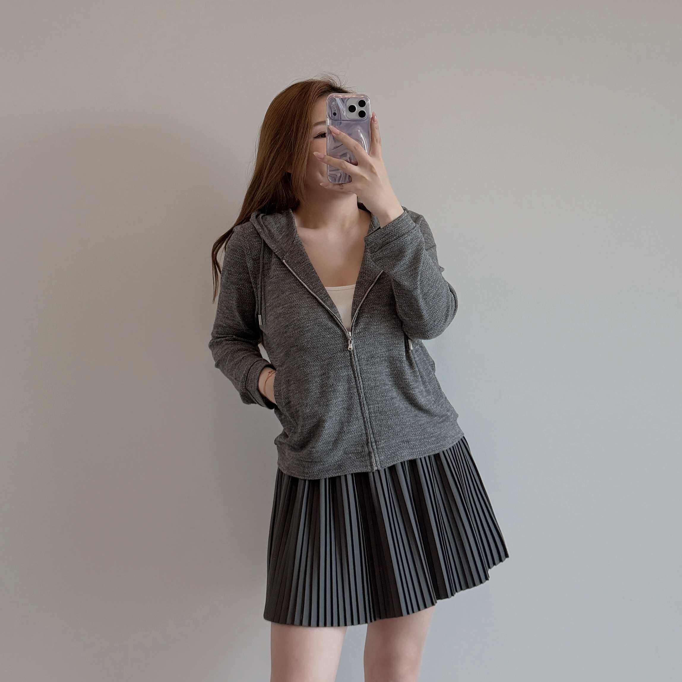 現貨 7377 極親膚軟糯Zip-up