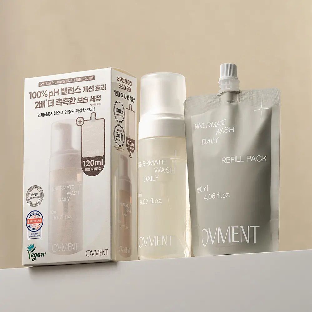 韓國 Ovment 後生元日常私密清潔泡沫 Innermate Wash Daily 150ml + 120ml refill