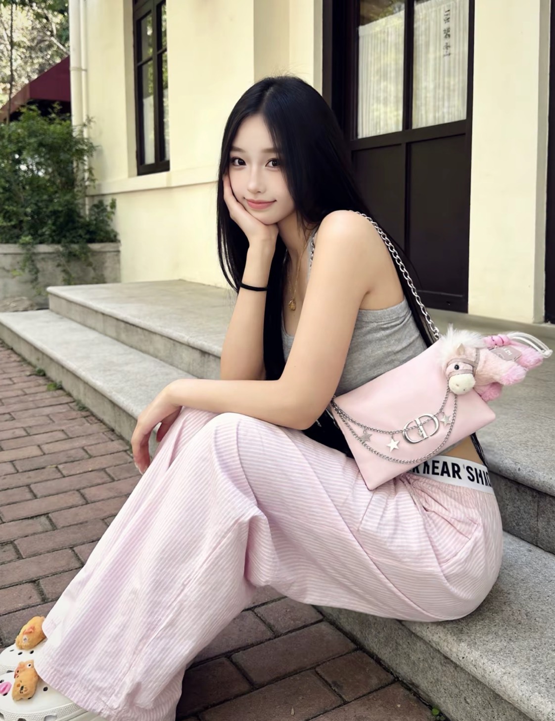 限量 訂製款 DIOR 夢幻粉 棉花糖 雲朵小包