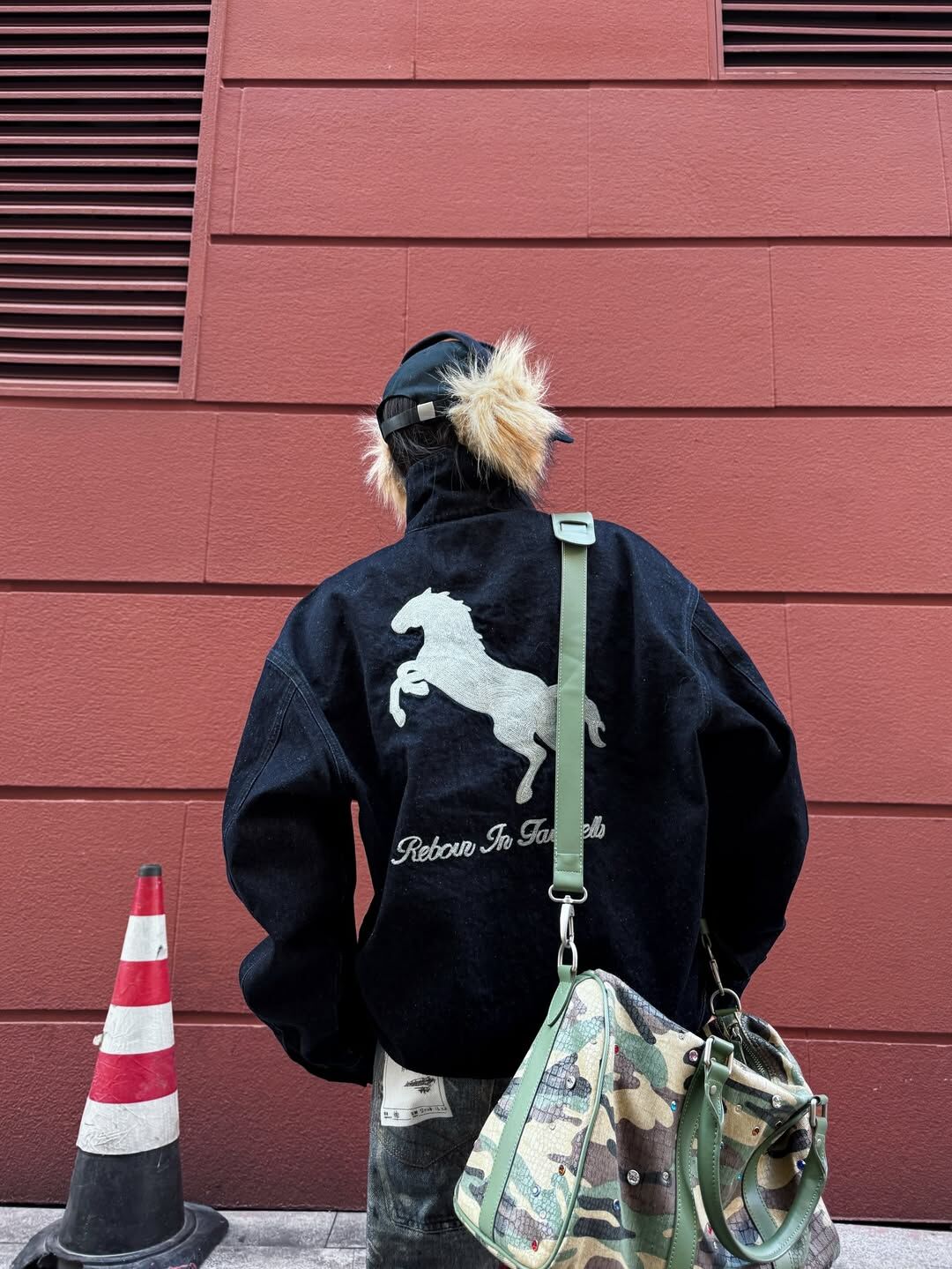 Reborn Wild Horse Denim Jacket 丹寧 騎士外套 黑色