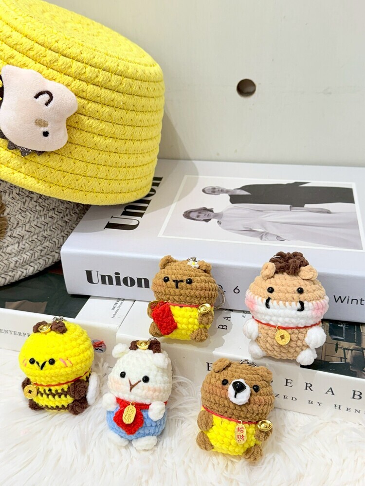 可愛動物福氣吊飾-1號