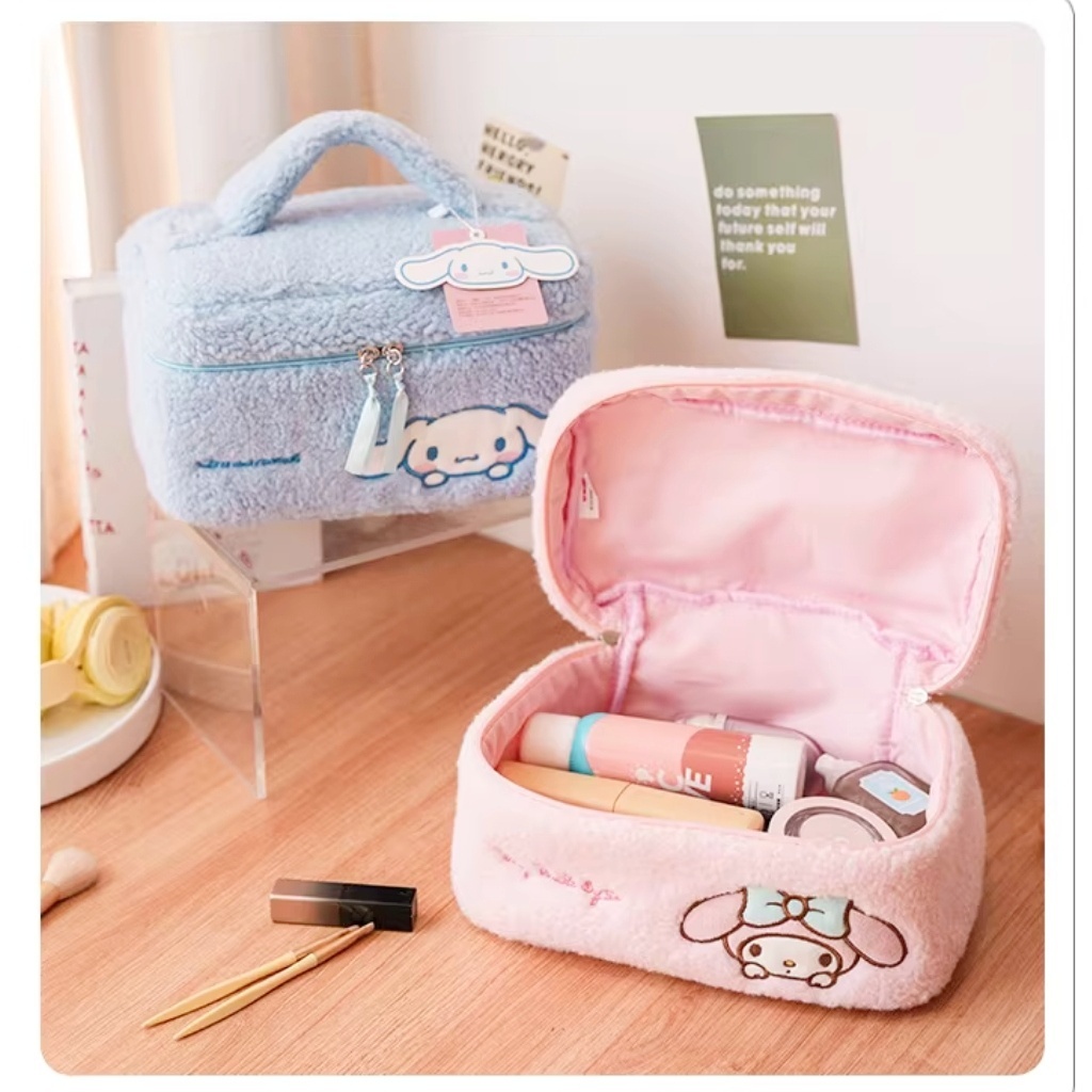 玉桂狗 Sanrio 毛絨化妝品收納包 化妝包