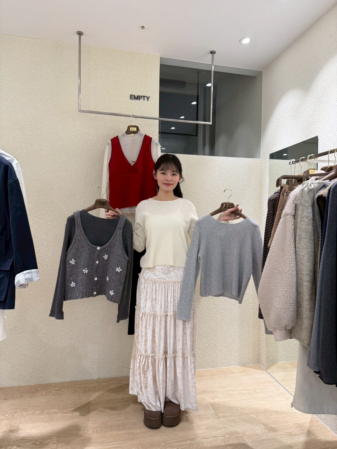 EP5426 平口領針織上衣 *特價* (優惠碼同充值購物金不適用)