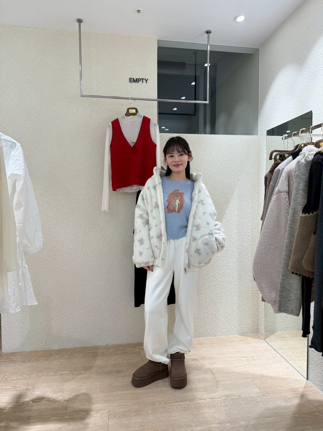 EP5417 厚實毛毛復古外套 *特價* (優惠碼同充值購物金不適用)