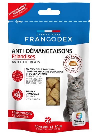 [$100/3包] 法國Francodex 貓用 止癢小食 65g