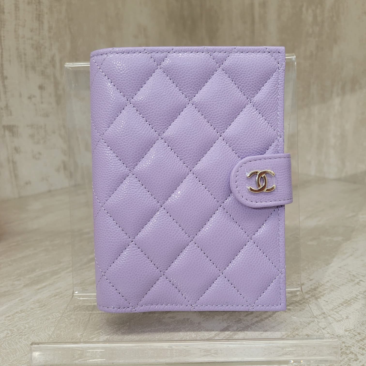 CHANEL AP3791 PASSPORT HOLDER PURPLE SILVER CAVIAR 紫色 萬用護照