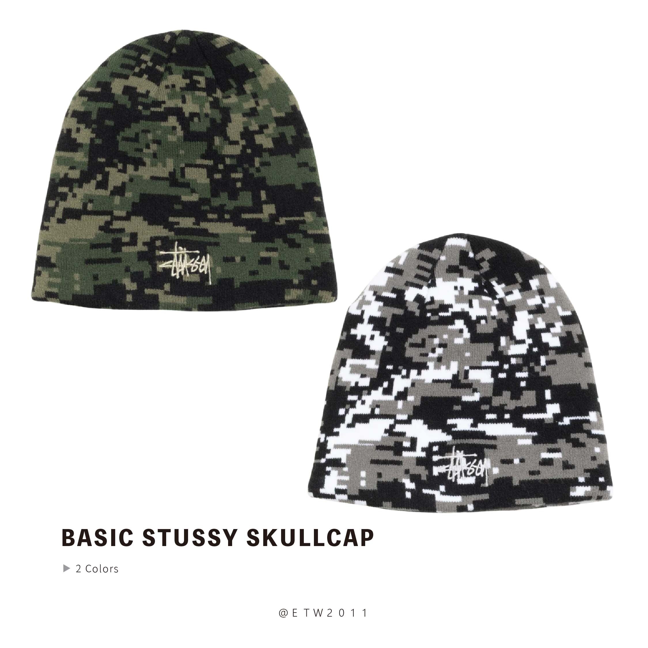 ☆ETW☆【EASY TO WEAR】STUSSY 26SS BASIC STUSSY SKULLCAP 數位迷彩 毛帽 冷帽
