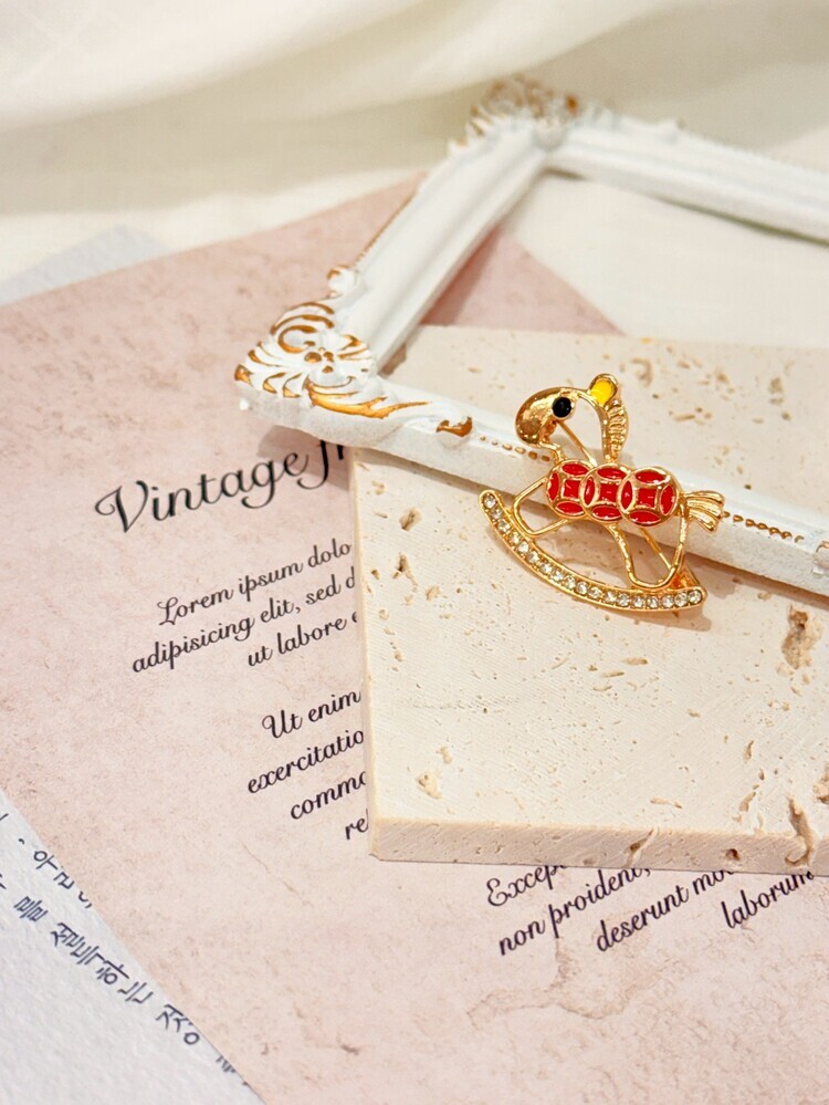 三顆紅球搖搖小馬別針