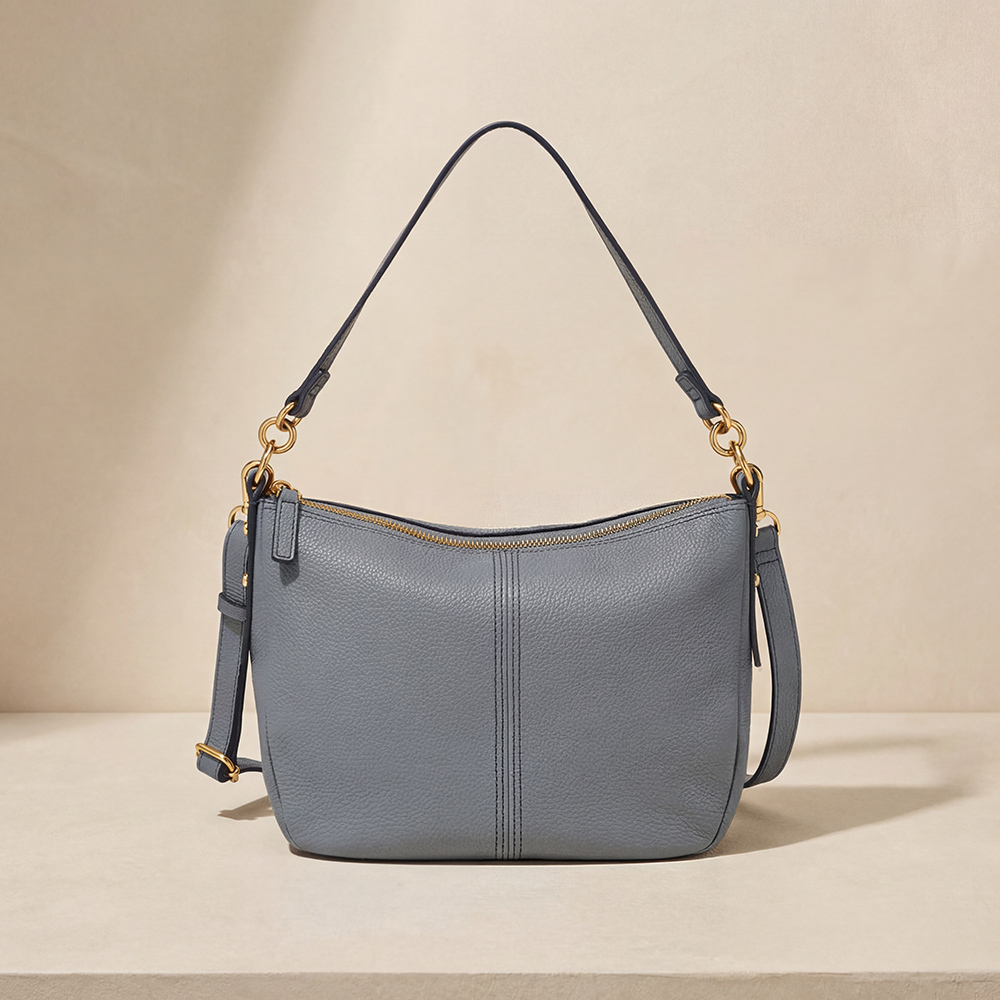 Jolie 真皮新月 斜背包-藍色 ZB7716450