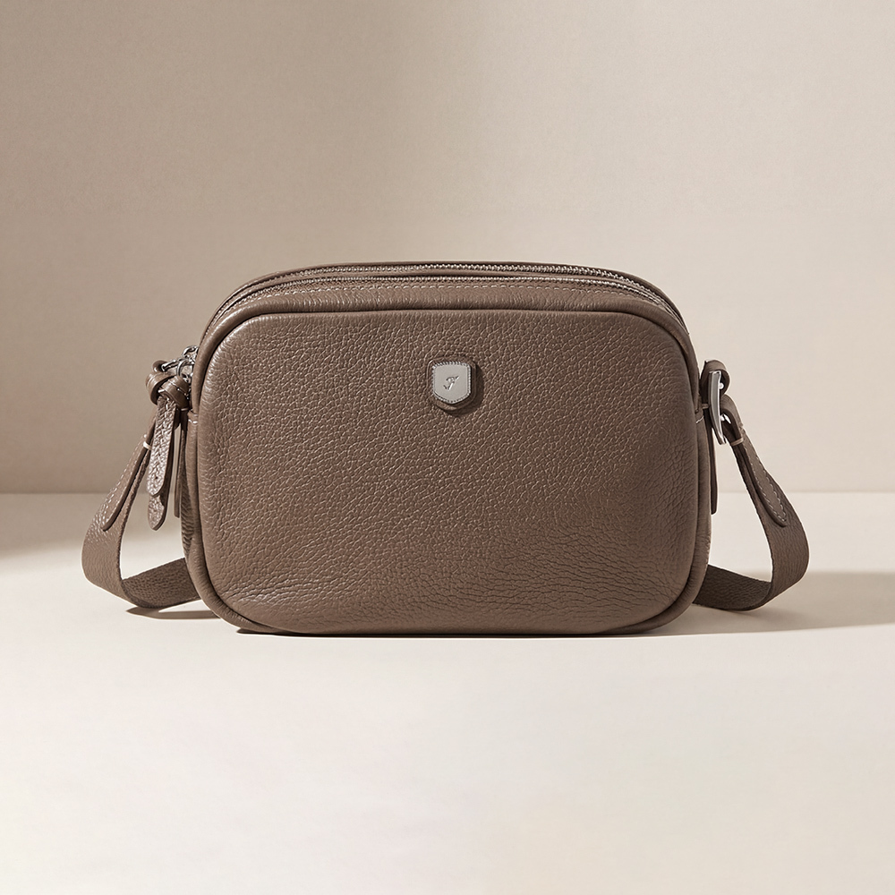 Danni 真皮相機斜背包-灰色 ZB11121793