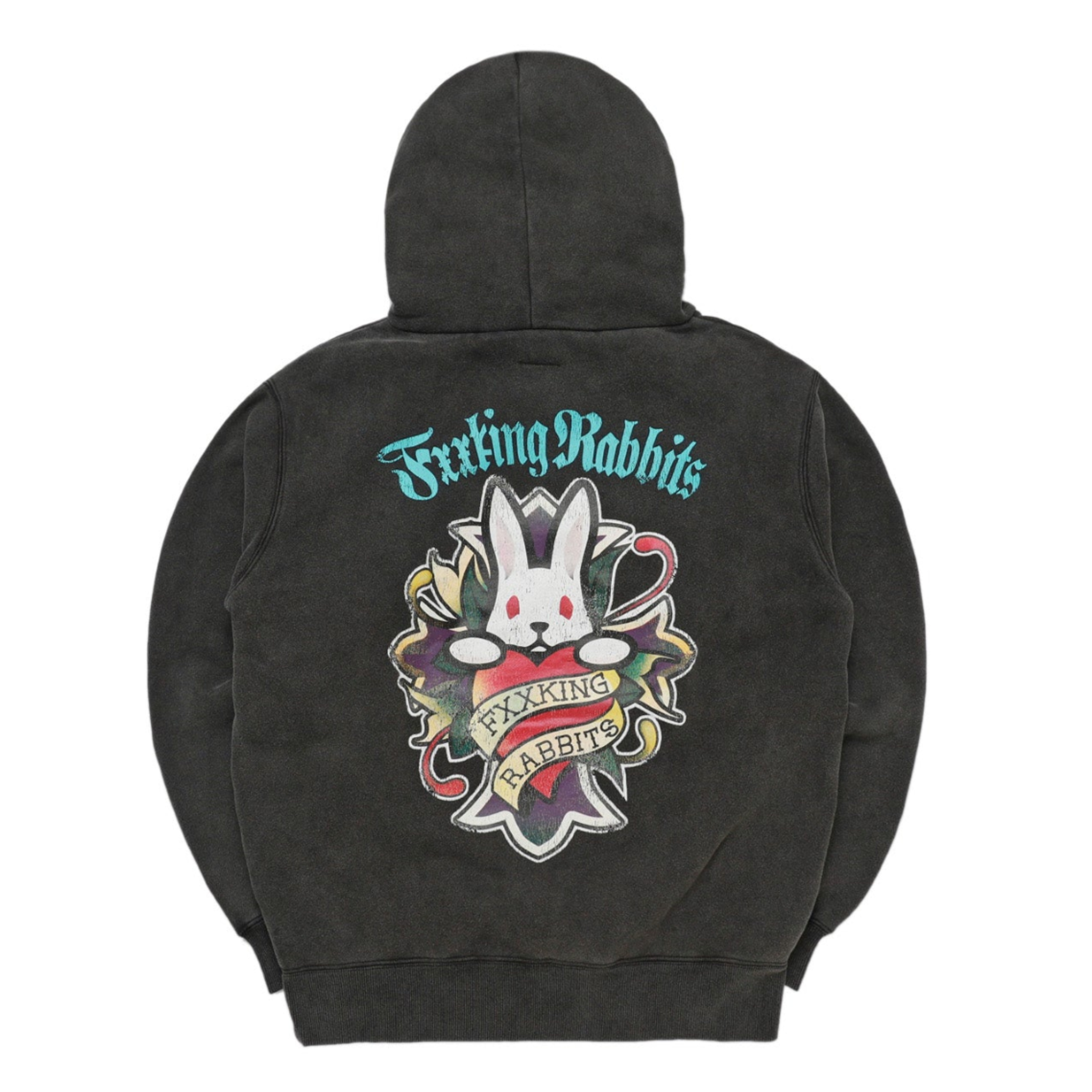 2025AW FR2 Frost Wash Cross Rabbits Tattoo Hoodie 水洗 洗舊 愛心 連帽 帽T 現貨 FRC3886