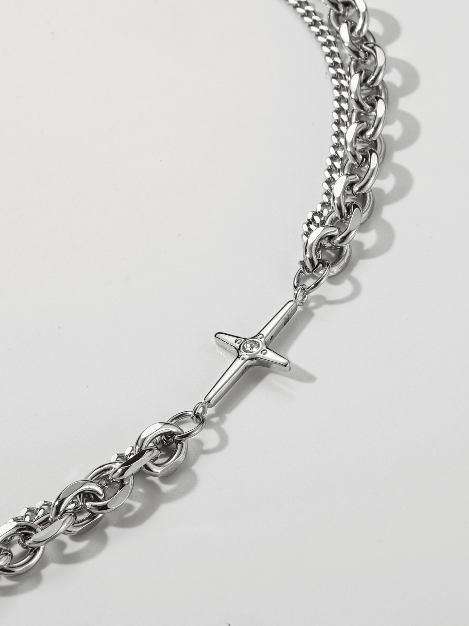 UCDF 雙層 方塊 星芒 項鍊 UCA003