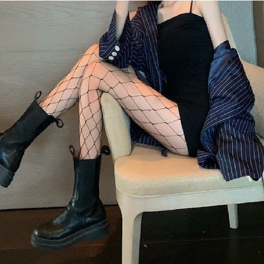 KR - 超大網眼漁網襪 2雙裝 (KRW-002)