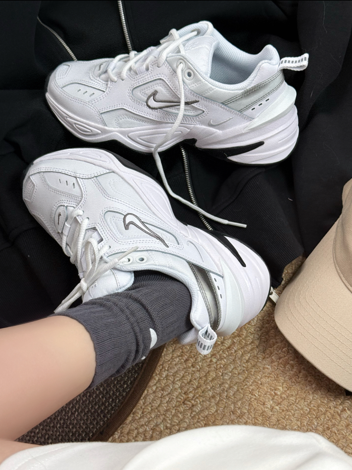 Nike M2K Tekno 白銀色 全白 Y2K 皮革 復古 老爹鞋 厚底 BQ3378-100/預購