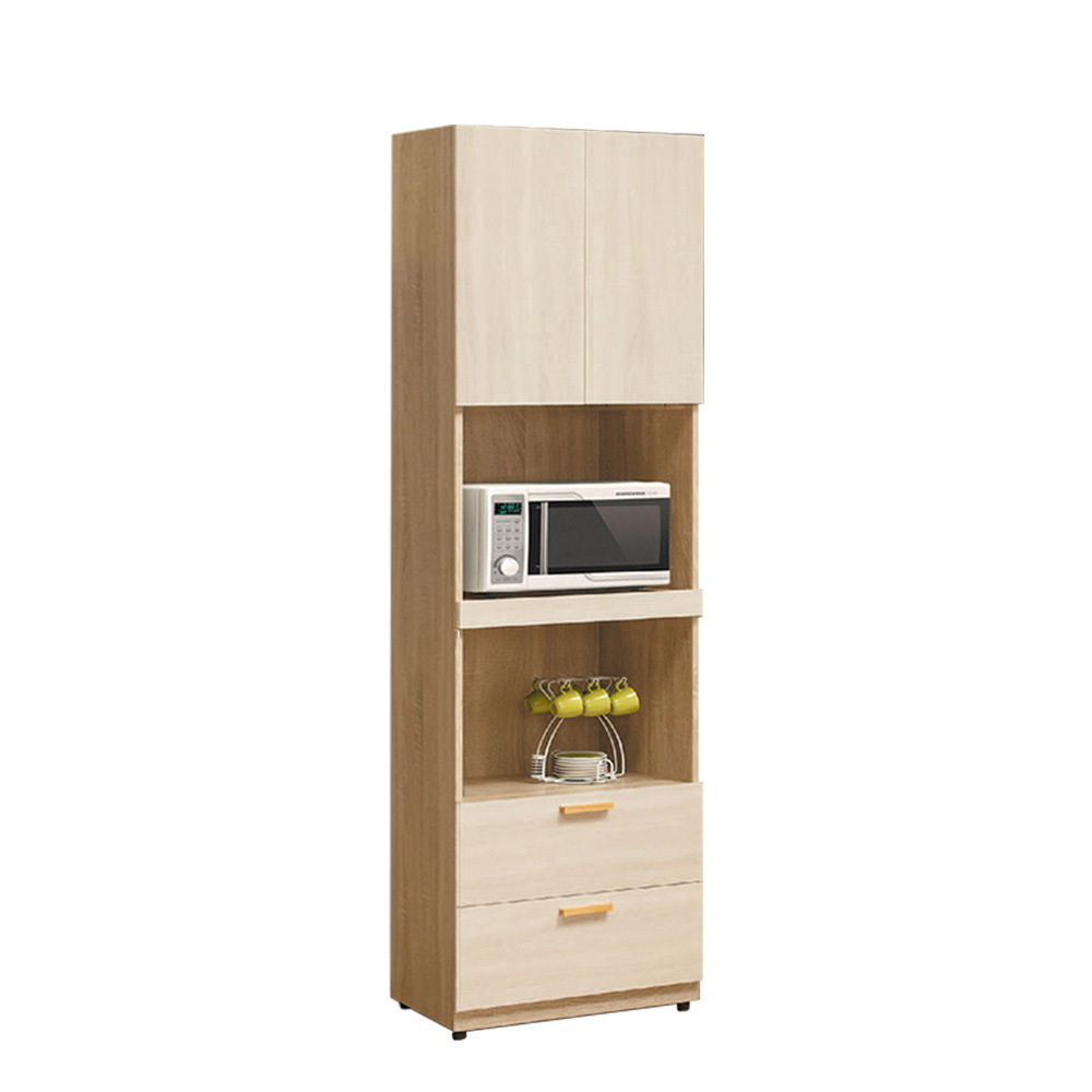 柏蒂家居-席拉2尺二門二抽收納高餐櫃/電器櫃