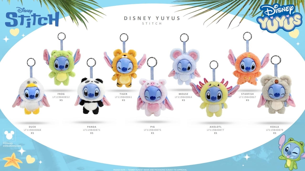 迪士尼YuYus絨毛吊飾盲盒-史迪奇 (隨機出貨)