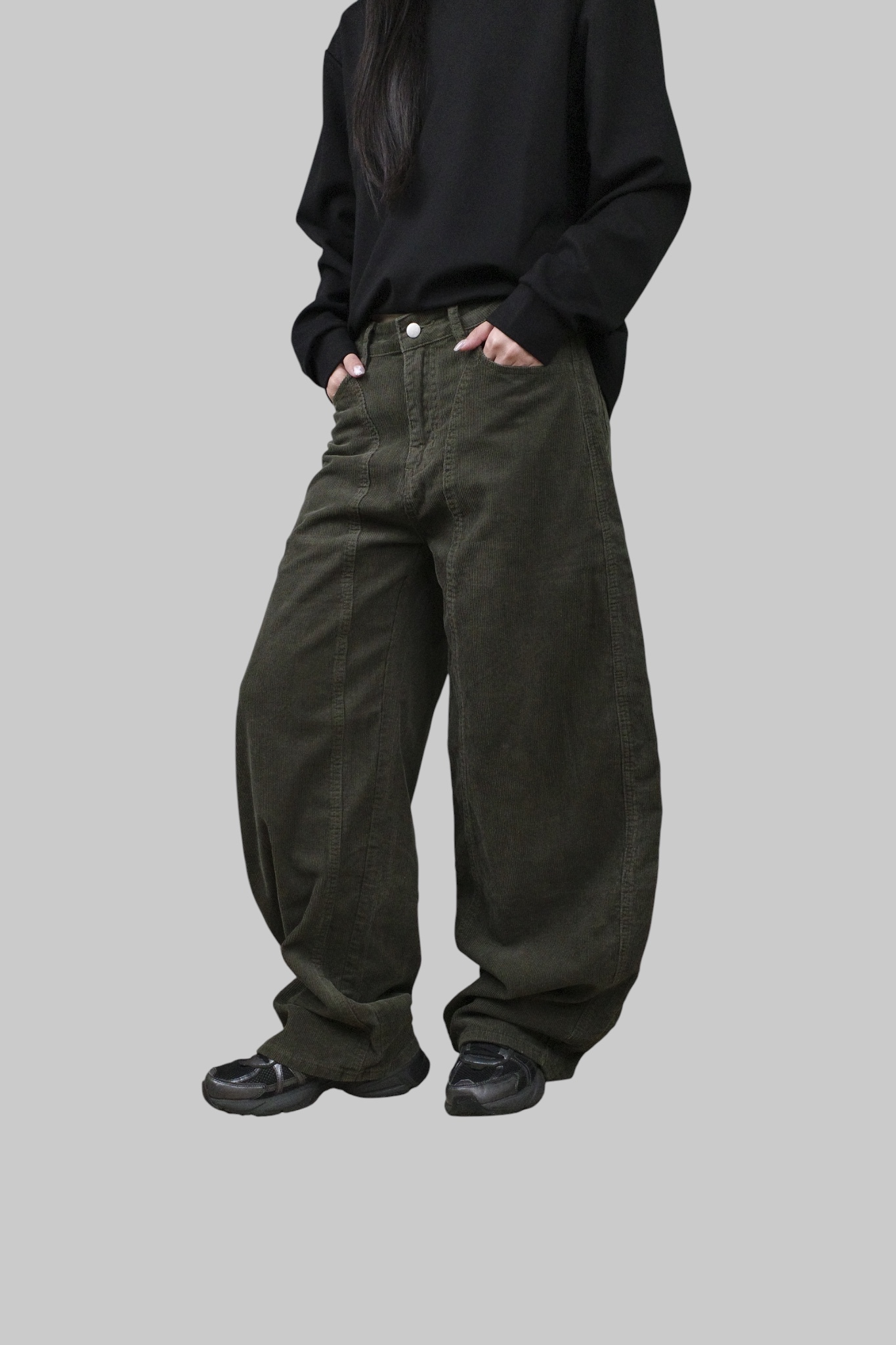 『Always_Good』復古 闊腿 燈芯絨 彎刀 長褲