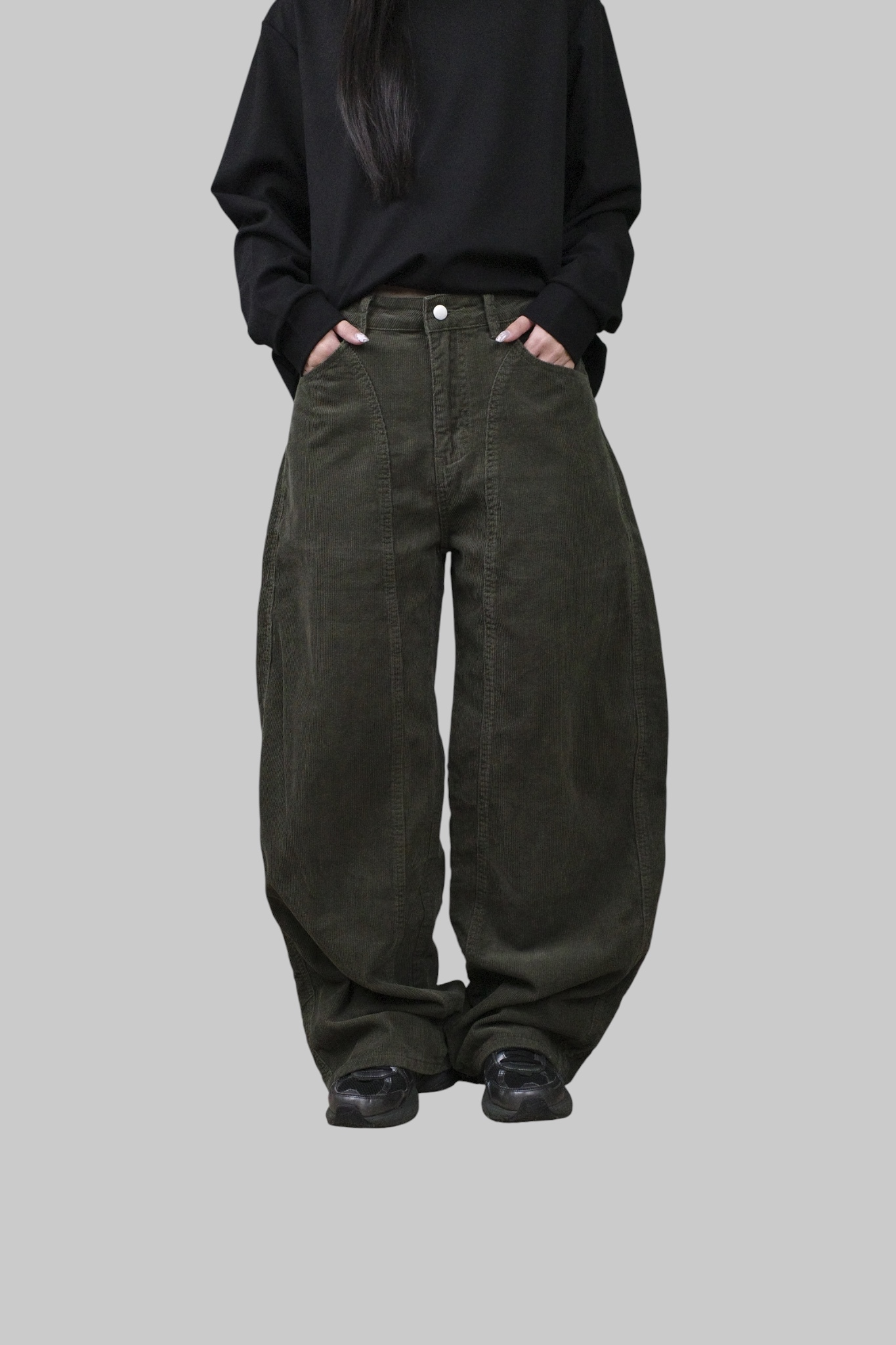 『Always_Good』復古 闊腿 燈芯絨 彎刀 長褲