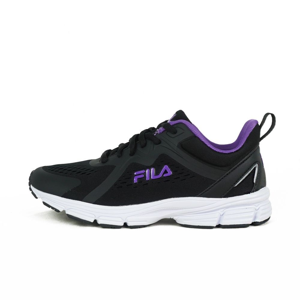 【下殺↘ $1290】FILA 慢跑鞋 黑紫色 基本款 運動鞋 女 5J349Y009