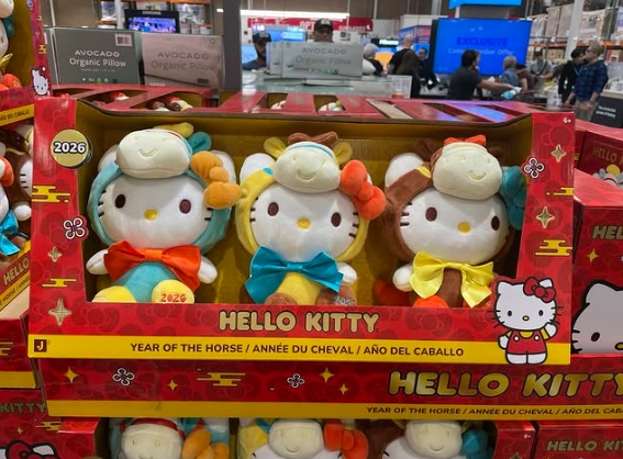 Costco X Hello Kitty 2026馬年🐎 8吋絨毛娃娃3件組