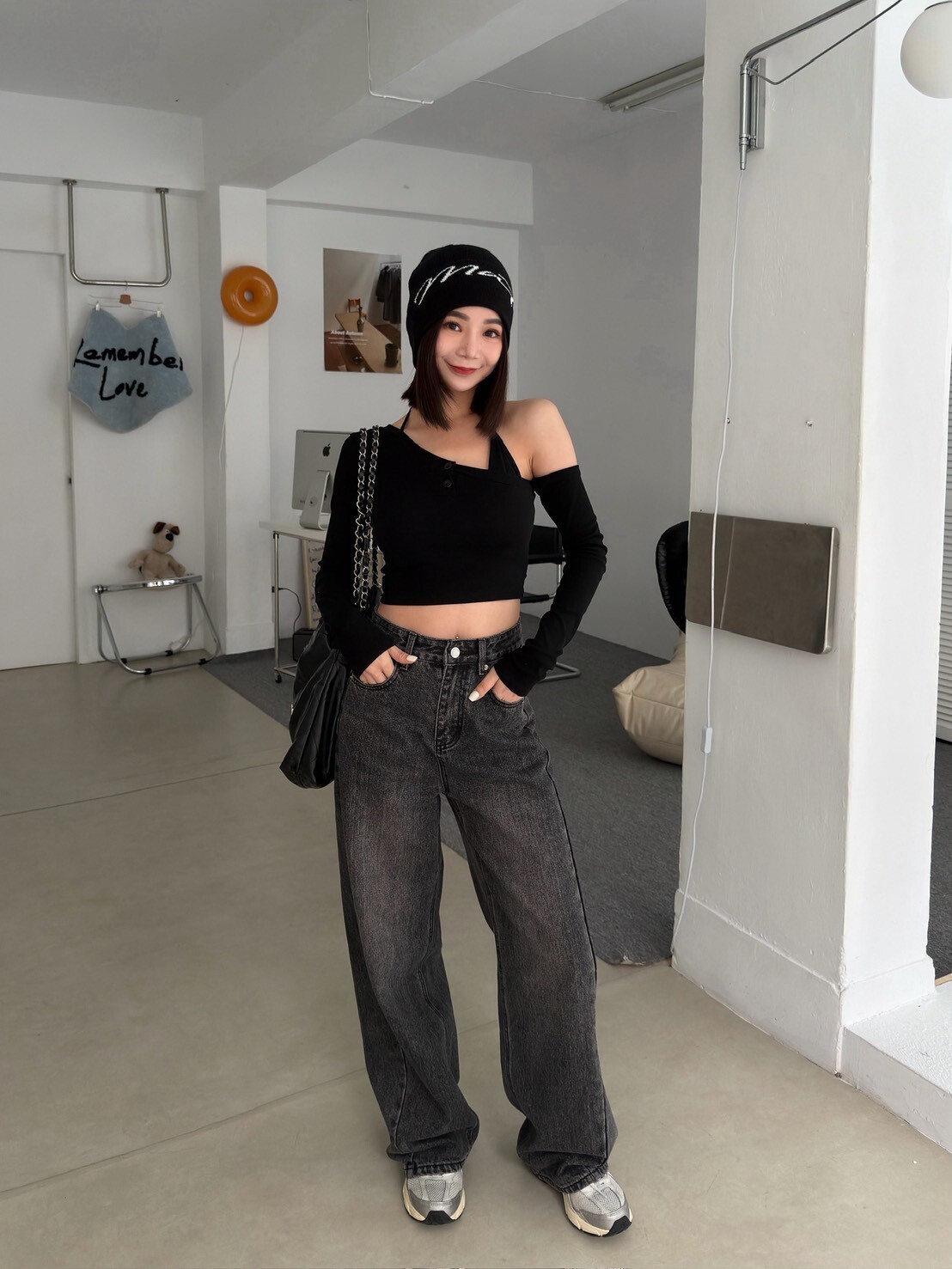 斜肩假兩件繞脖BRATOP