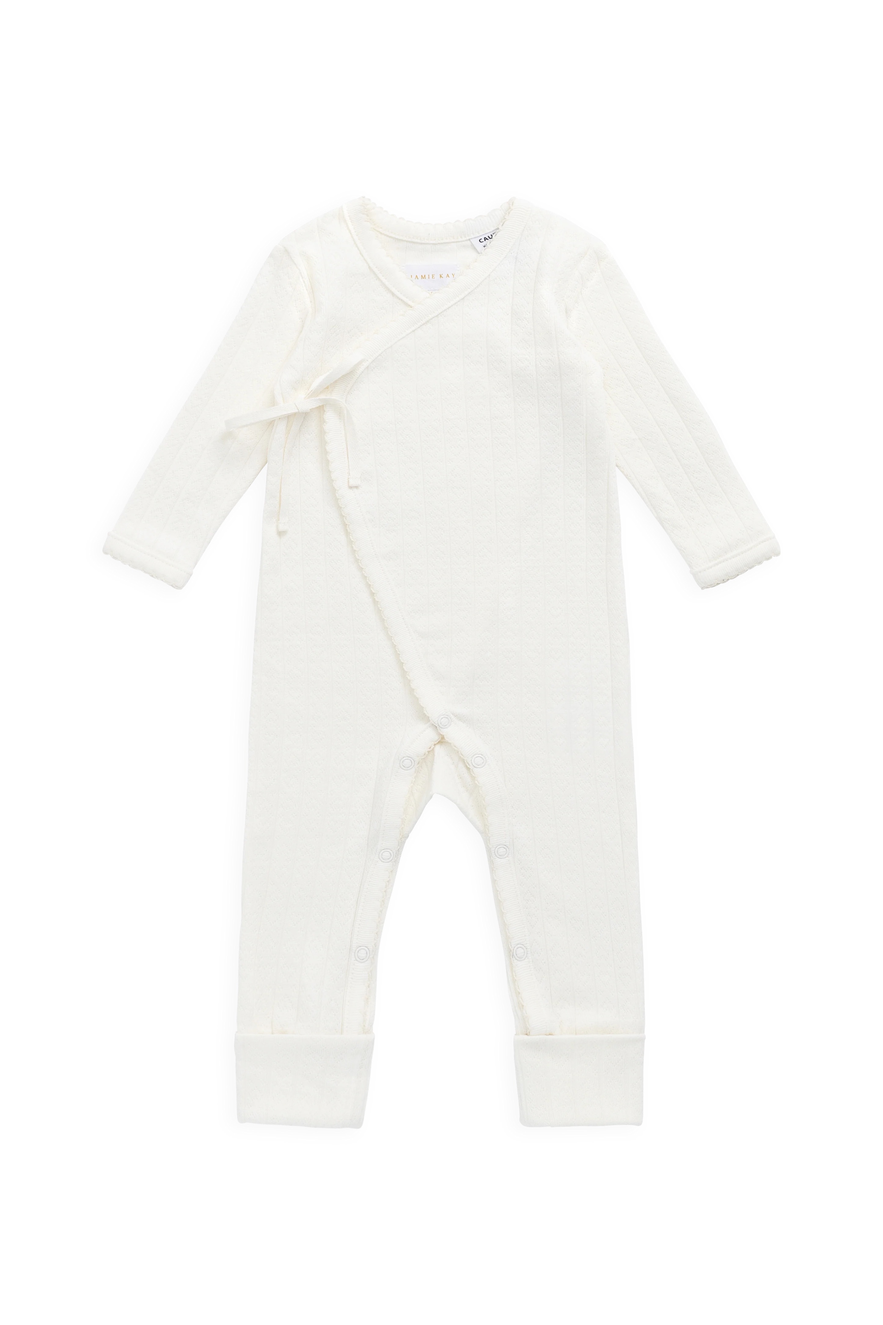 【預購】JAMIE KAY -Organic Cotton Estelle Onepiece（Sweet Heart Pointelle Parchment）