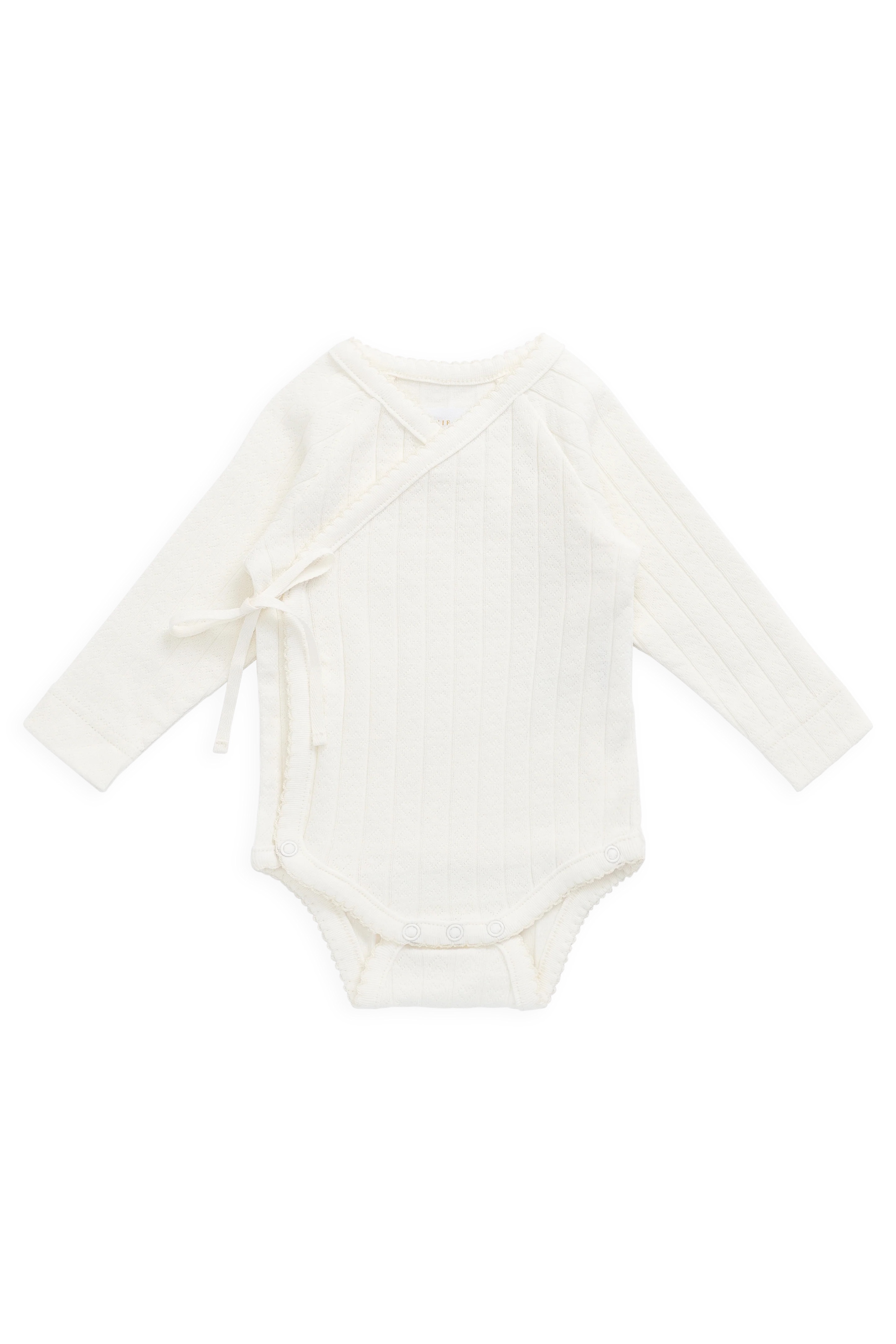 【預購】JAMIE KAY -Organic Cotton Marina Bodysuit（Sweet Heart Pointelle Parchment）