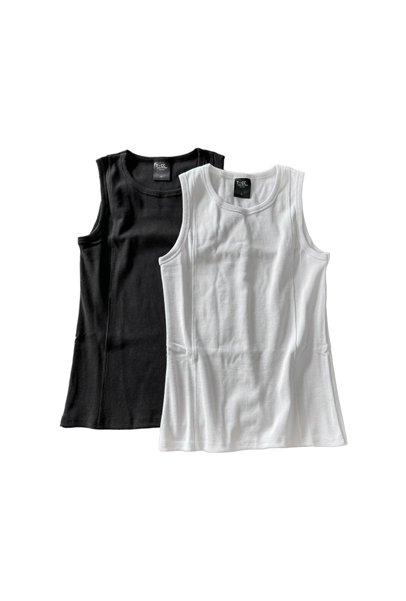 立體車線無袖背心