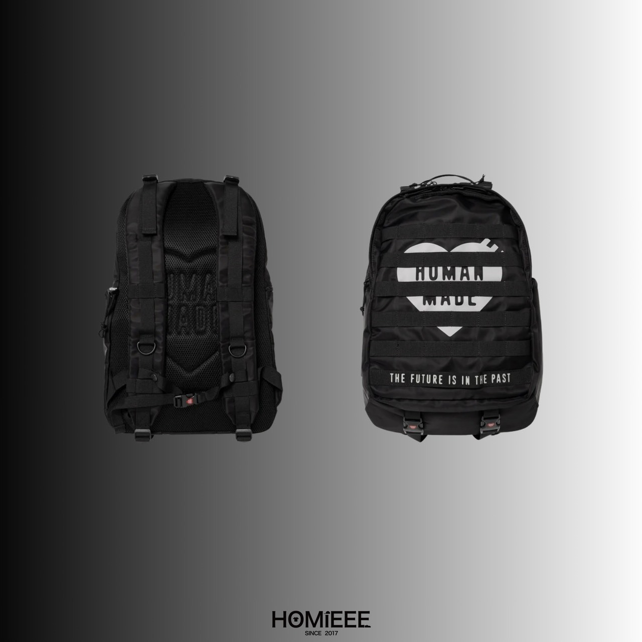 Human Made Military Backpack 雙肩包 後背包 大容量 黑色