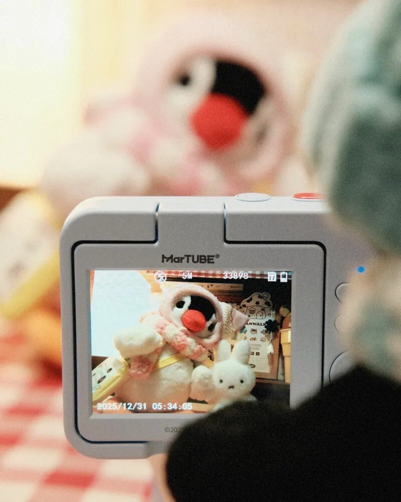 KTQ STORE ‧ Pingu 企鵝家族 CCD相機 翻轉 禮盒 可愛濾鏡 天空藍 復古 / 預購