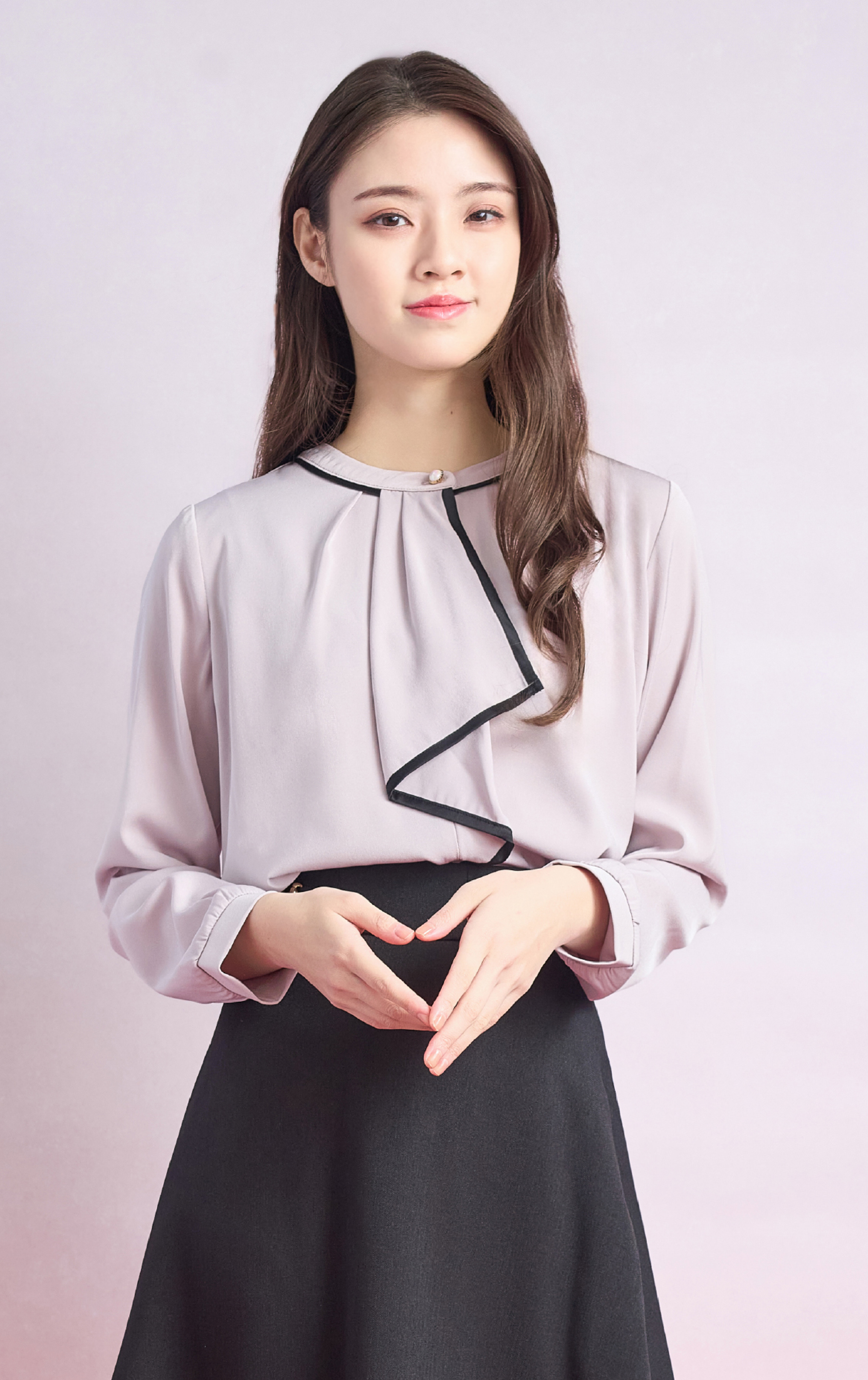 Color-blocked Piping Collar Shirt SH0281