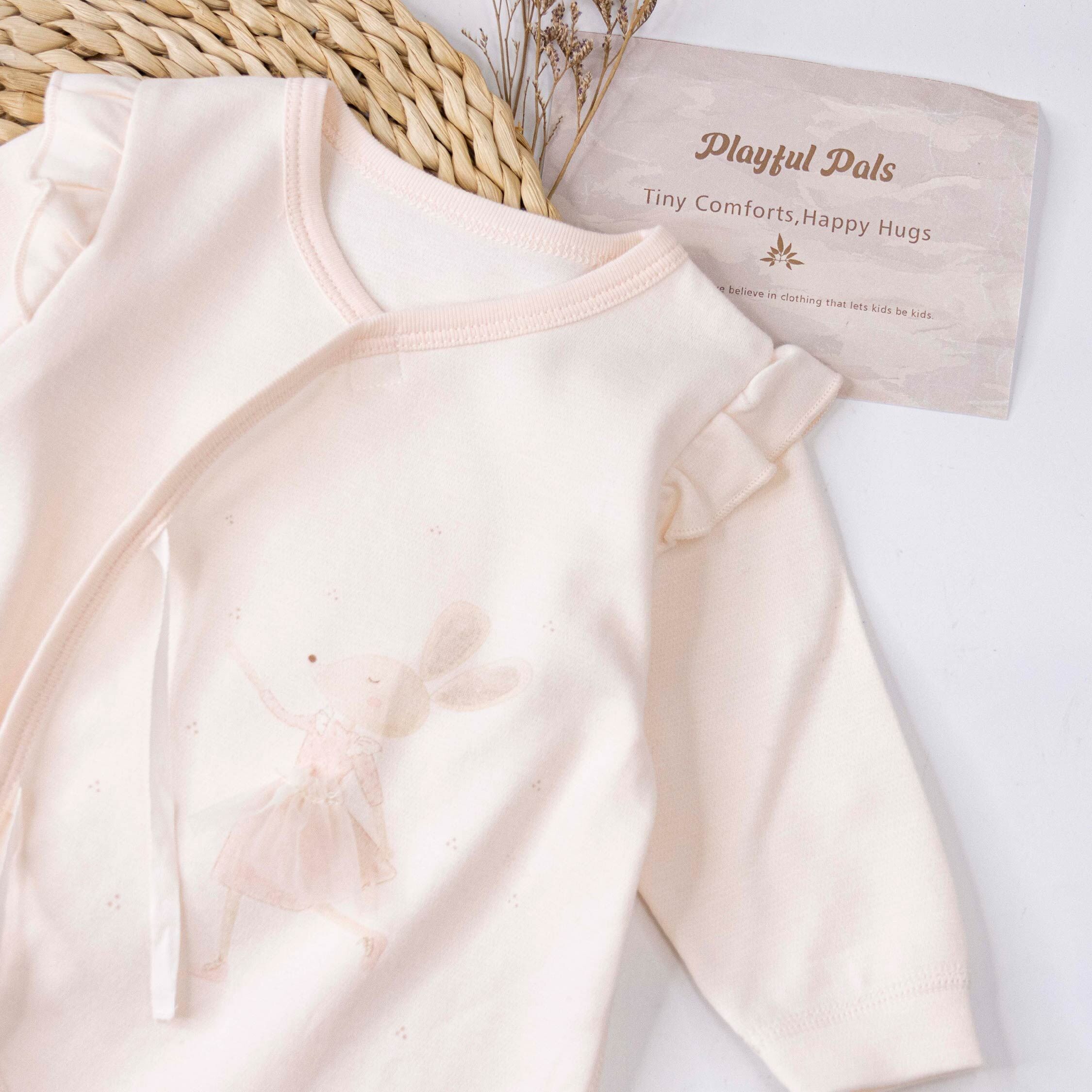 純淨系列【T3105】芭蕾舞兔兔開襟式連身衣