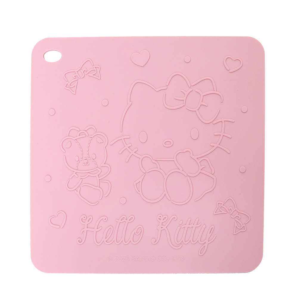 【Sanrio】Hello Kitty 矽膠隔熱墊/鍋墊 坐姿款 BQ-188KB