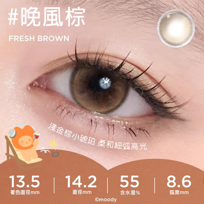 Moody moo 晚風棕 | 日拋 | 10片