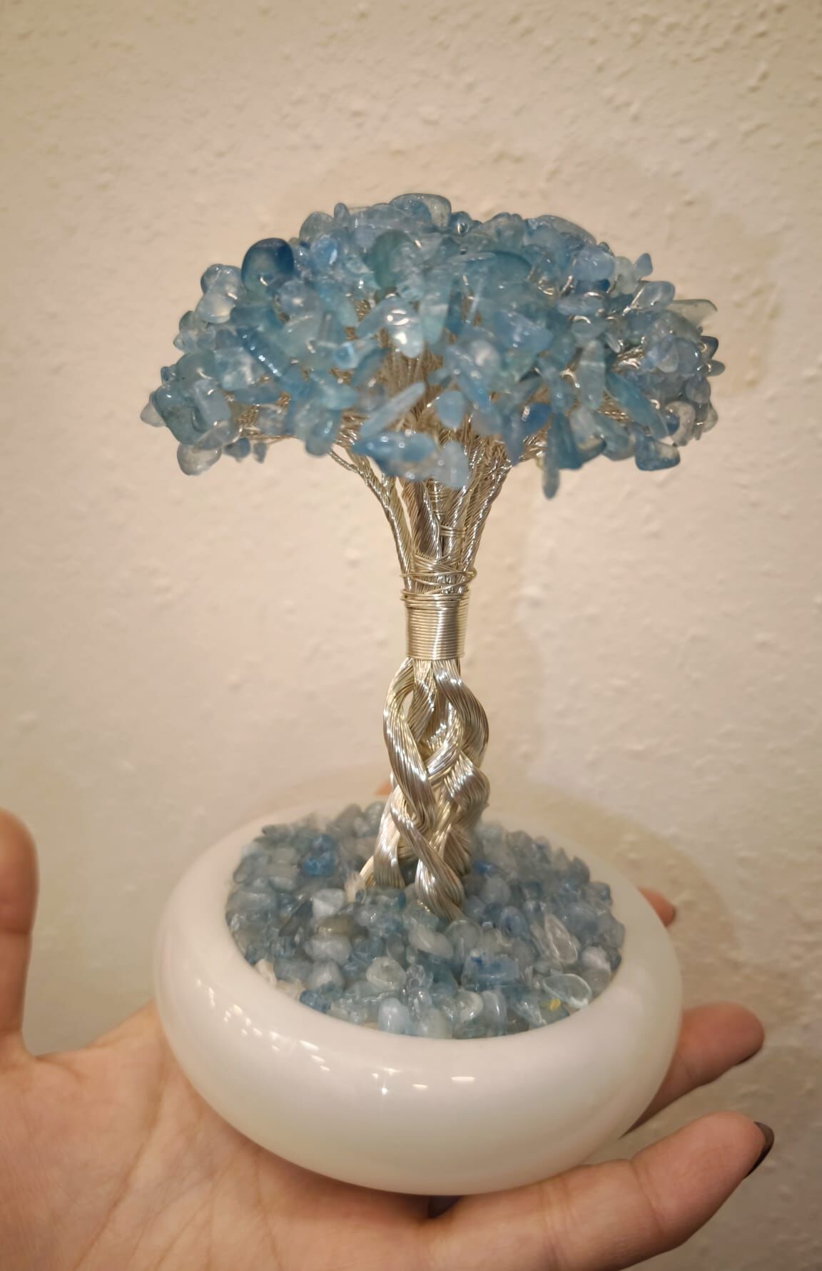 0202CT17-水晶飾物CT-水為財 海藍寶白玉盤水晶樹 (C17)