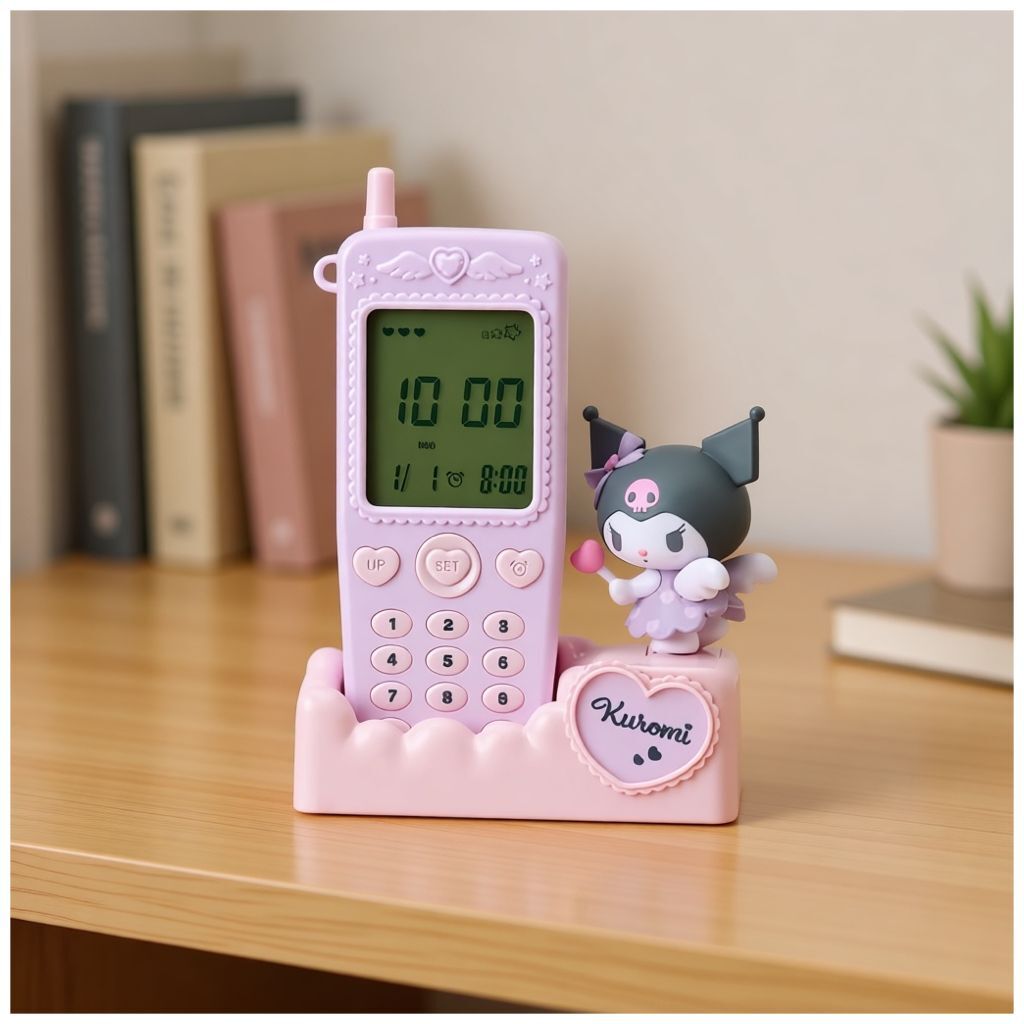 26051-KU Sanrio Kuromi 懷舊手機型鬧鐘 #JP-SJ25-059129