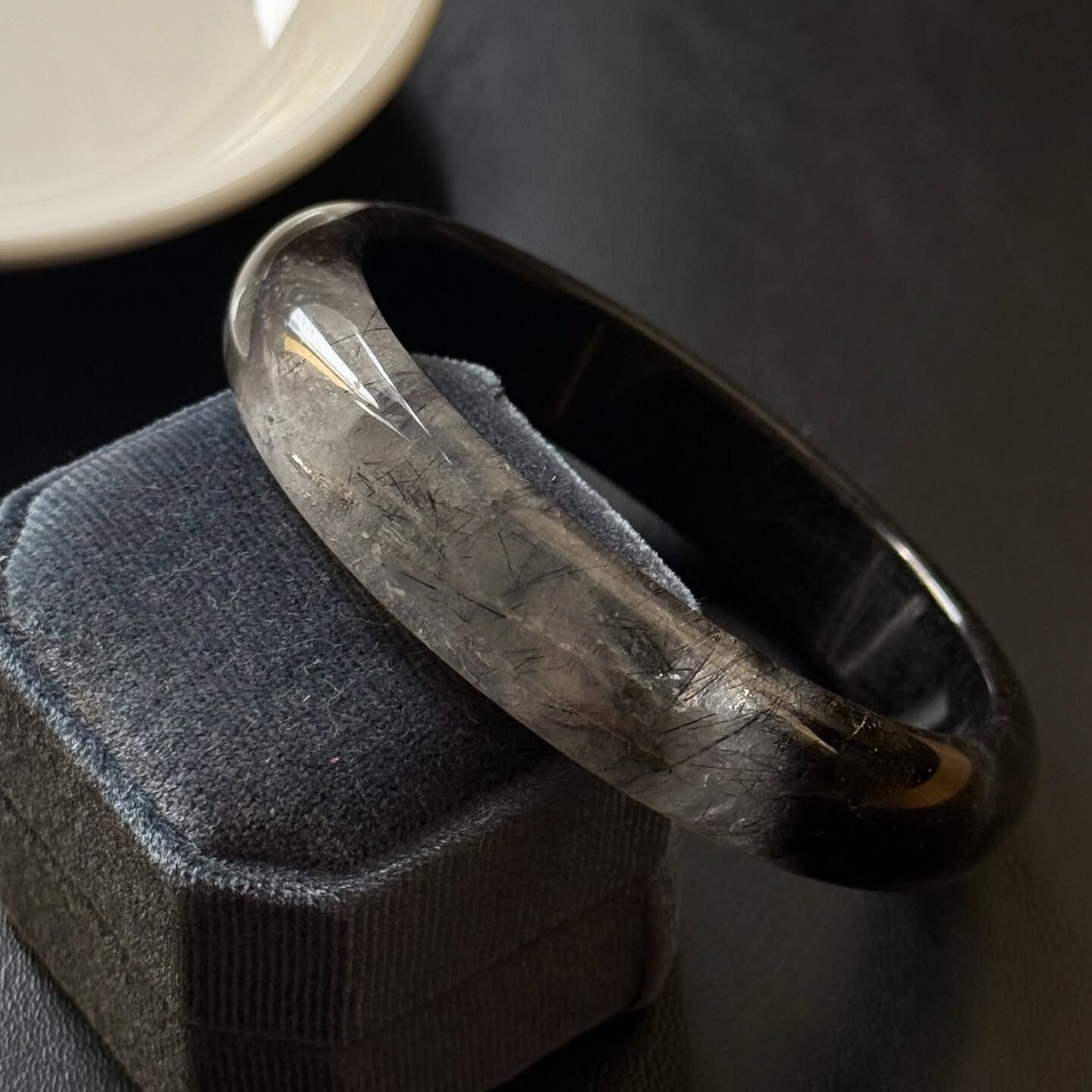 [原石] 黑髮晶碧璽 水晶手鐲