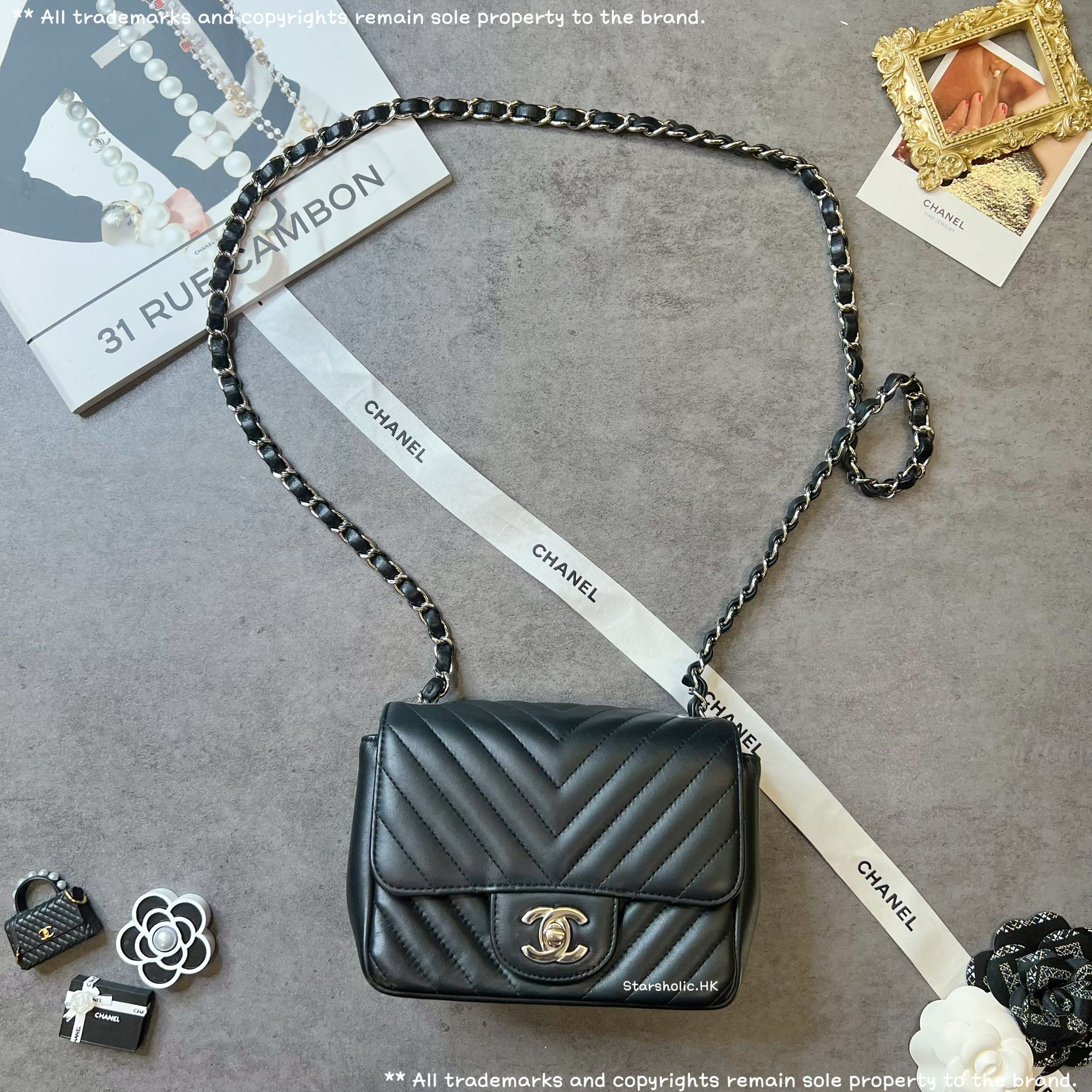 CHANEL Classic Flap 17cm *V 紋