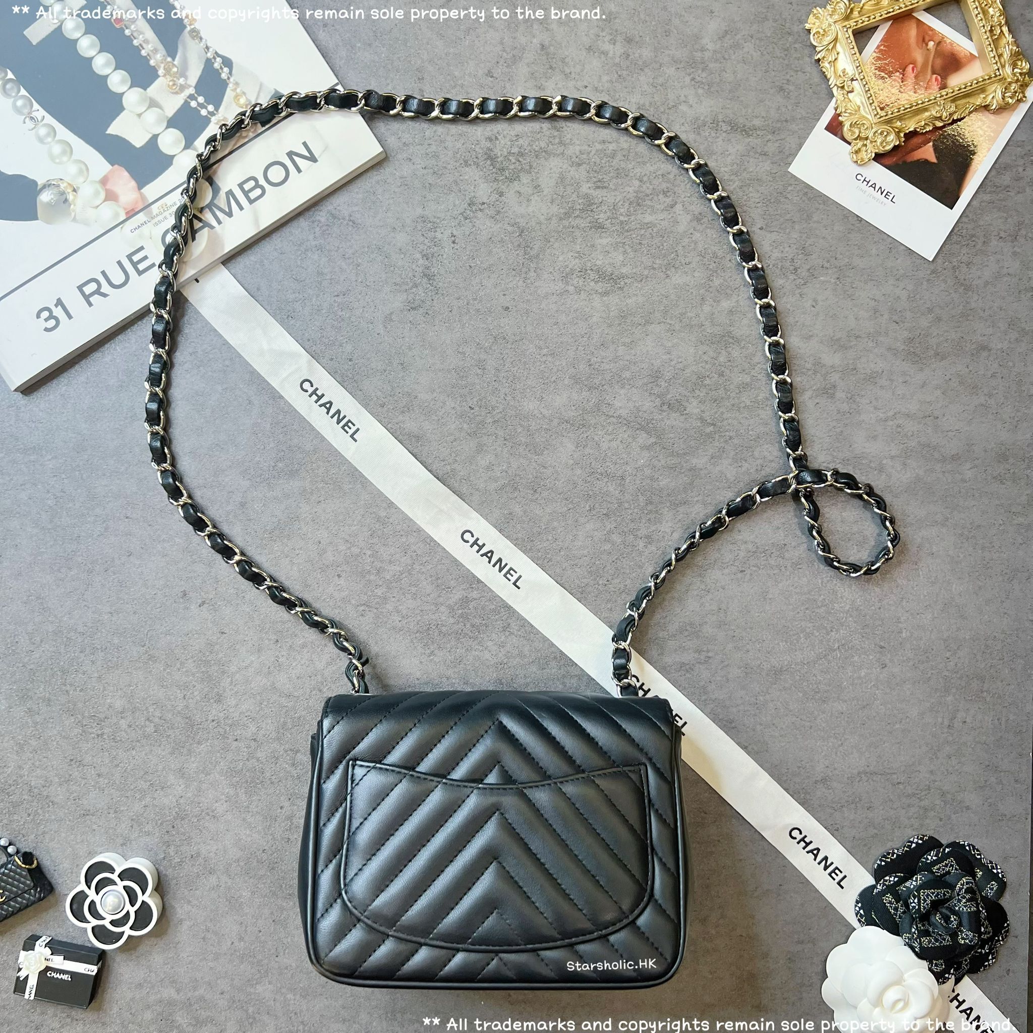 CHANEL Classic Flap 17cm *V 紋