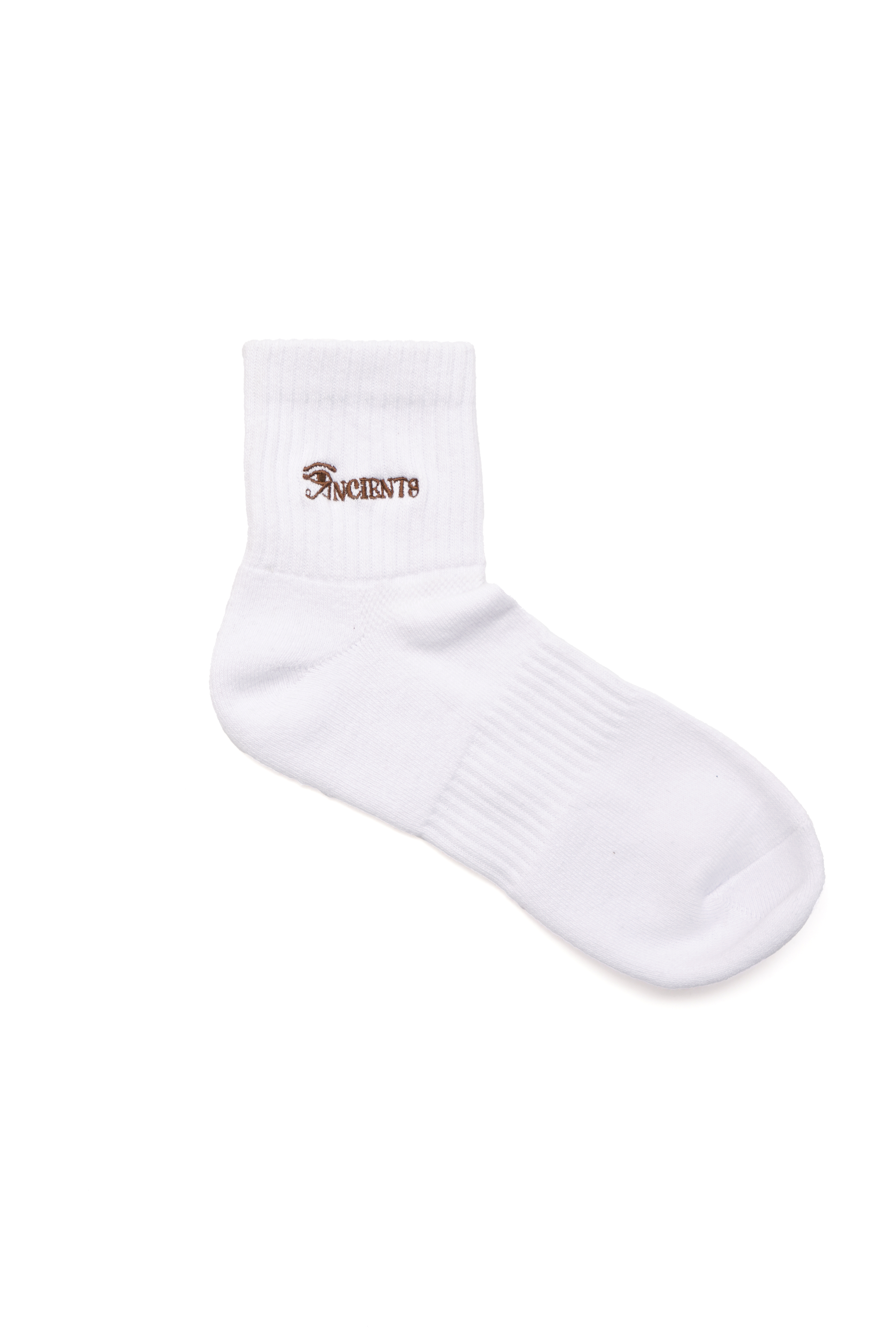ANCIENTS AS25AS01WB ANKLE SOCK WHITE/BROWN AS25AS01WB
