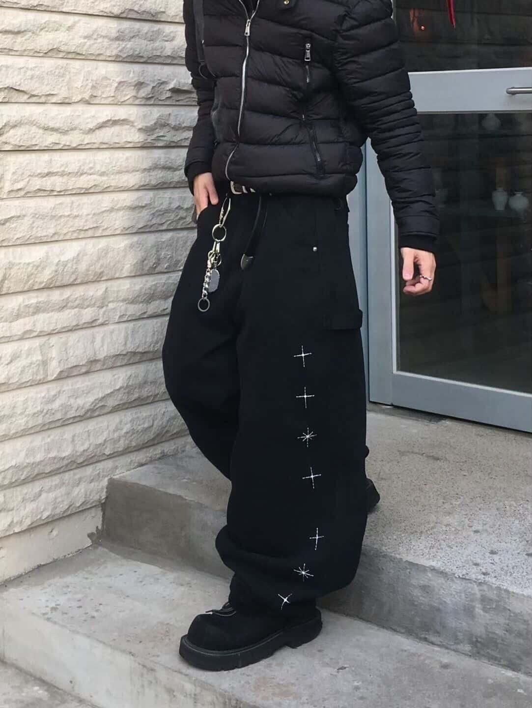 《K》閃爍星星畫家寬褲