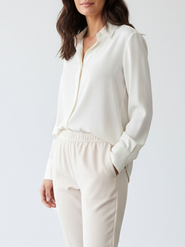 Antonelli Firenze 長袖絲襯衫(白)