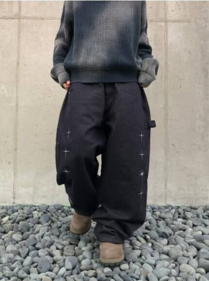 《K》閃爍星星畫家寬褲