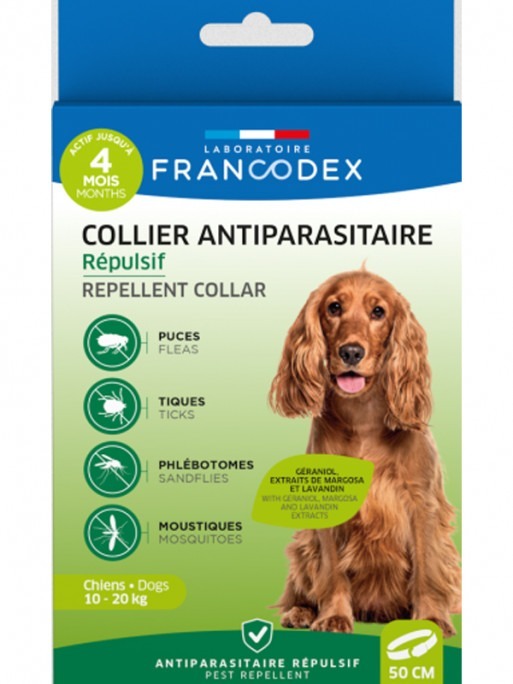 (新包裝) 法國Francodex 驅蝨帶-幼犬,小型犬專用 / 中型犬專用 / 大型犬專用 (強化配方)