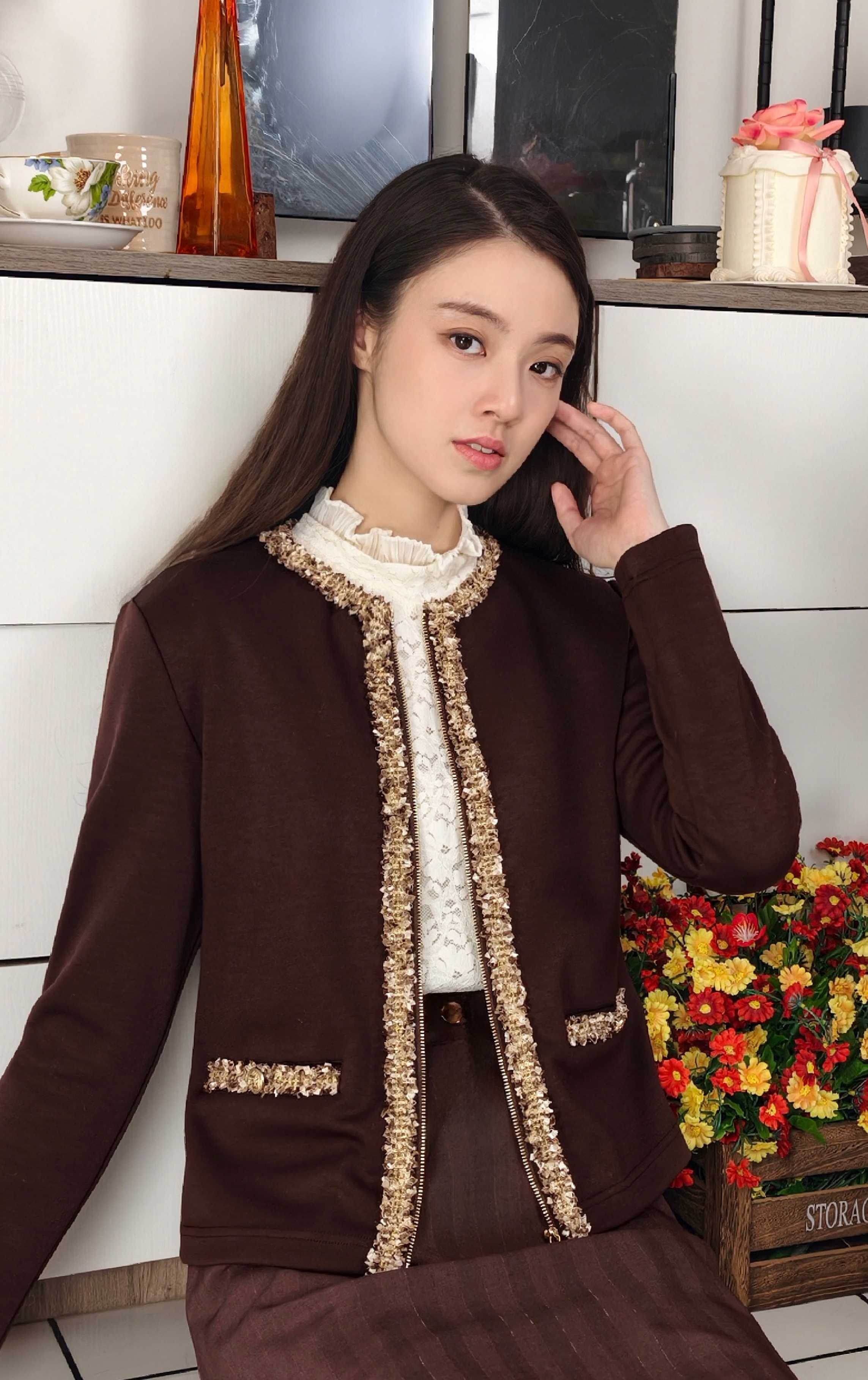 Trim Zipper Jacket CD0627