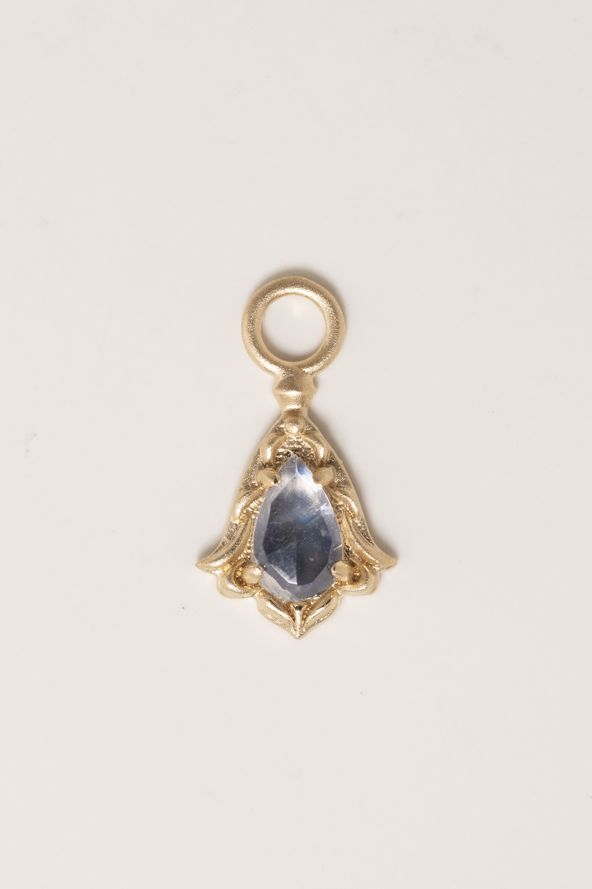 18K Moonstone Charm Earring