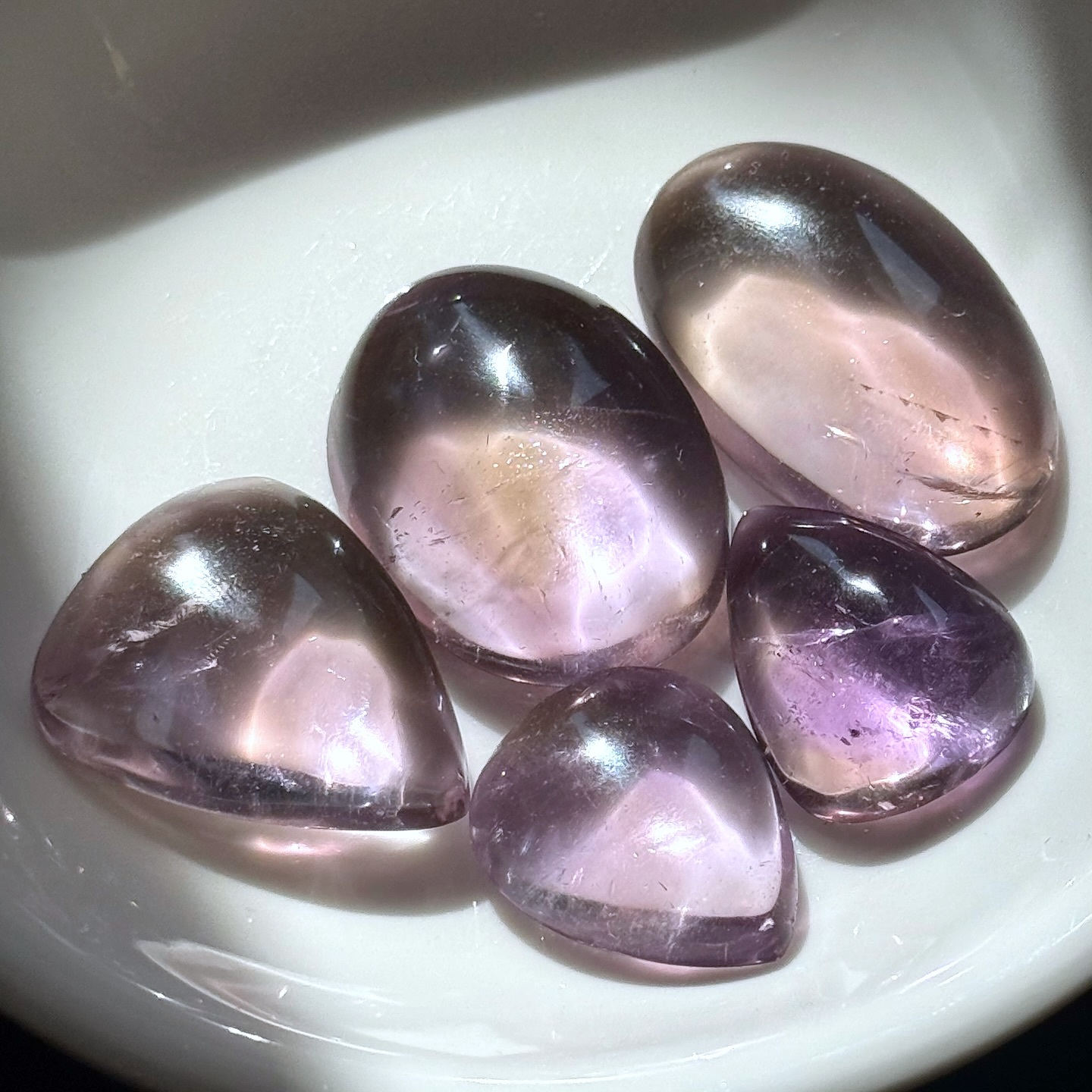 [原石] 紫黃晶 水晶蛋面 水晶墜面