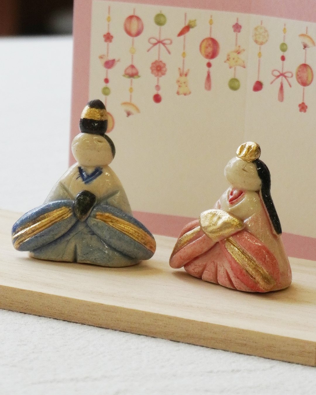 手工製作 春花陶偶娃娃｜瀨戶燒